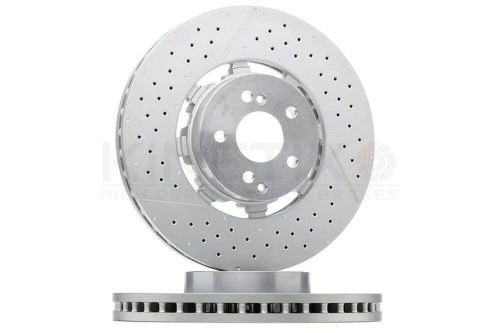 FOR MERCEDES S63 S65 AMG DRILLED GROOVED FRONT BRAKE DISCS PAIR 390mm COATED, US $, image 4