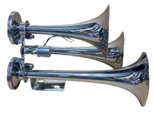 Chrome Four Tone Air Horn (Train Horn) Orfor Truck Voltage:12v/24v, US $178.99, image 4