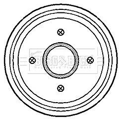 Brake drum rear bbr7154 borg &amp; beck 5171002000 5271002100 5841102000 5271002300