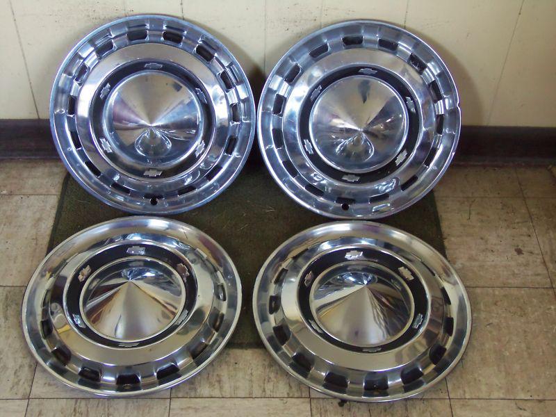 1956 chevrolet hubcaps 15" set of 4 chevy wheel covers