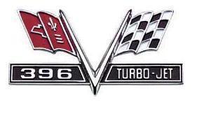 1967 camaro '396 v-flag' front fender emblem - 1965-1967 impala