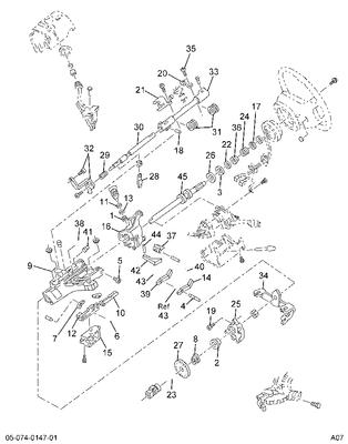 3c3z3524aa shaft assy steering 05 f53 stripped chassis