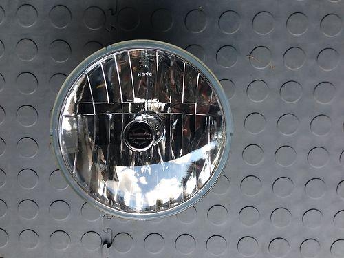 Harley flt touring 00-up oem 7" headlight  reflector / lens unit with bulb nice