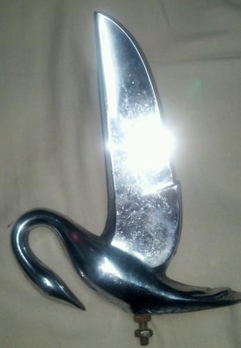 Vintage chrome swan hood ornament  packard! automobilia!