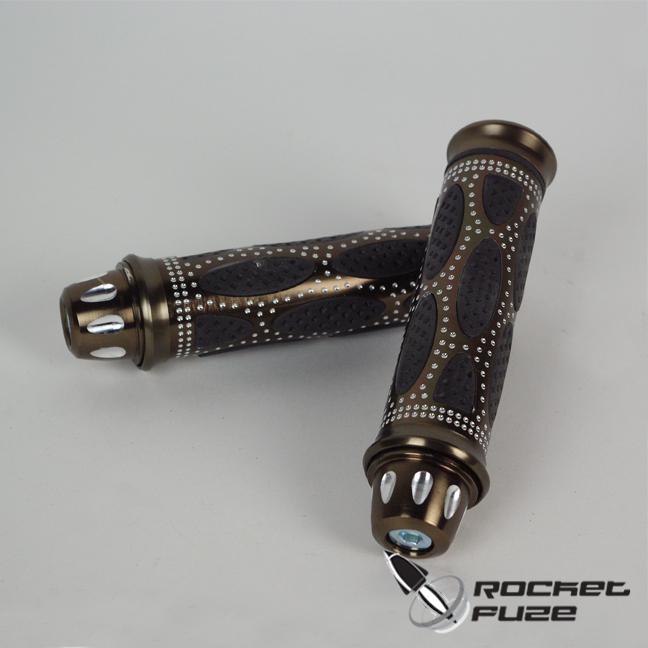 Machine billet bronze super soft grips mc1 $ cafe yamaha suzuki honda motorcycle