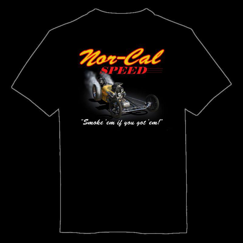 Sale norcal speed drag black t-shirt m l xl 2x cars autos racing hot rat rod nr