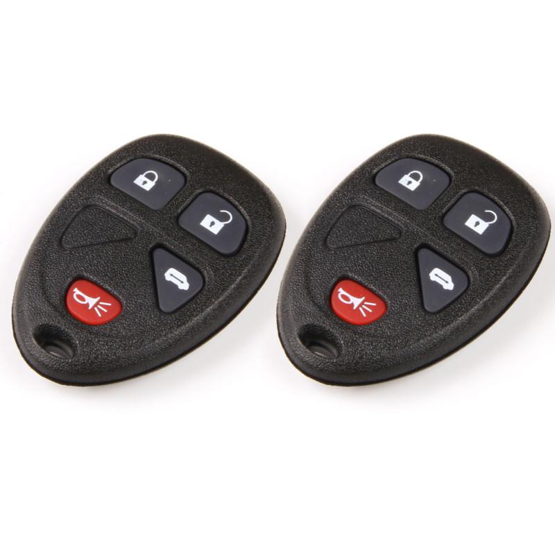 Lot 2pcs remote fob key keyless entry shell case & pad for gm chevy 4 button 