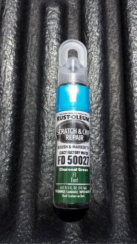 Rustoleum scratch & chip repair paint brush/marker charcoal green ford fd 50027