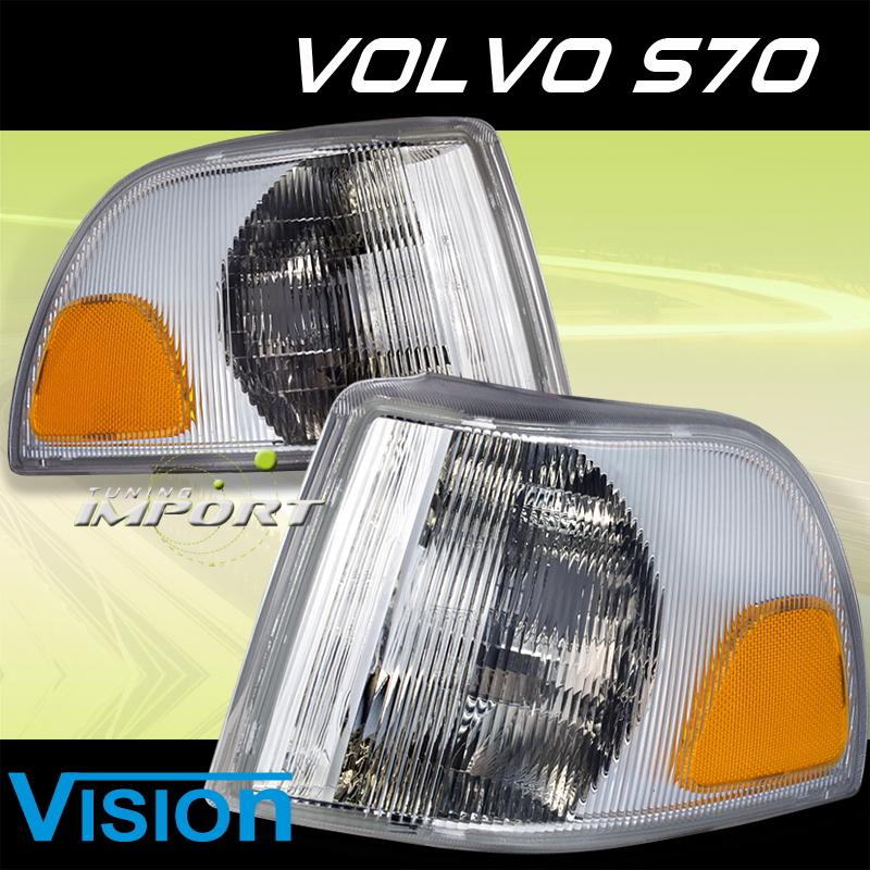 VOLVO C70 S70 V70 98-02 PARKING LIGHTS AMBER REFLECTOR CORNER SIGNAL LAMPS PAIR , US $49.95, image 1
