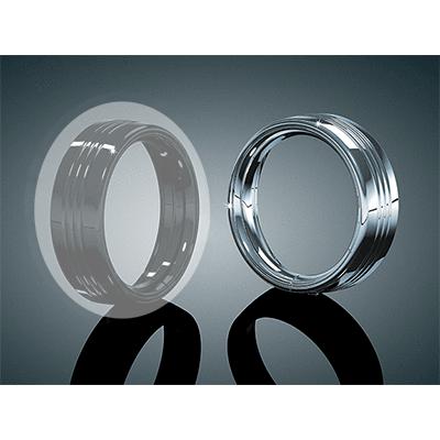 E0906 kuryakyn 7277 chrome unlit 4-1/2 in. headlight trim ring for harley 83-13