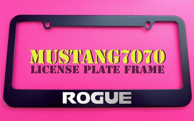 1 brand new nissan rogue black metal license plate frame + screw caps