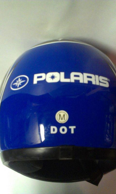 Blue Medium Polaris Racing Helmet Snowmobile Great Condition Winter Sports, US $75.00, image 4