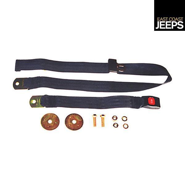 13202.04 omix-ada 60-inch front/rear lap seat belt, 41-95 jeep cj & wranglers ,