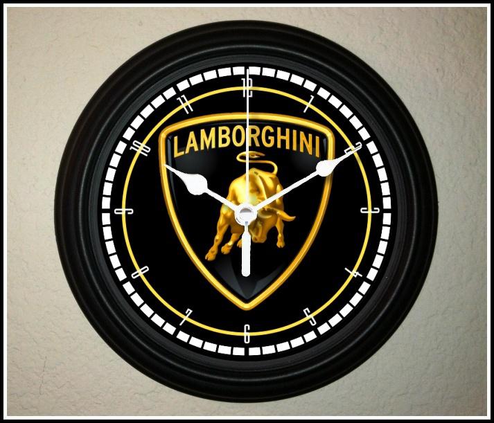 Lamborghini logo advertising wall clock fast&low shipping