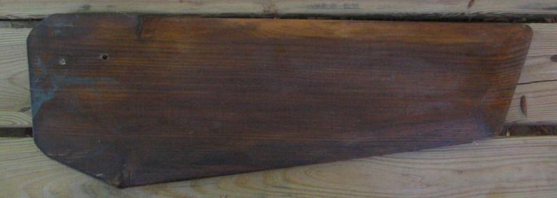 Wooden sunfish rudder
