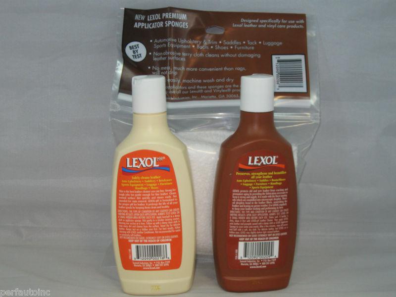 LEXOL LEATHER CARE KIT CLEANER CONDITIONER APPLICATORS JACKET BOOTS SOFA COUCH, US $17.11, image 2