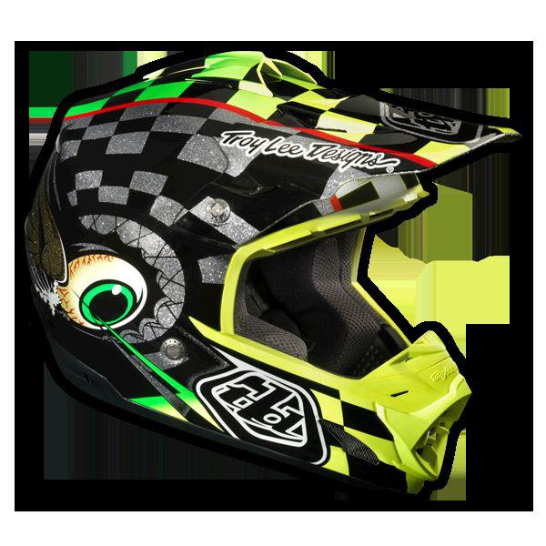 Troy lee designs se3 helmet baja black/yellow size large - new