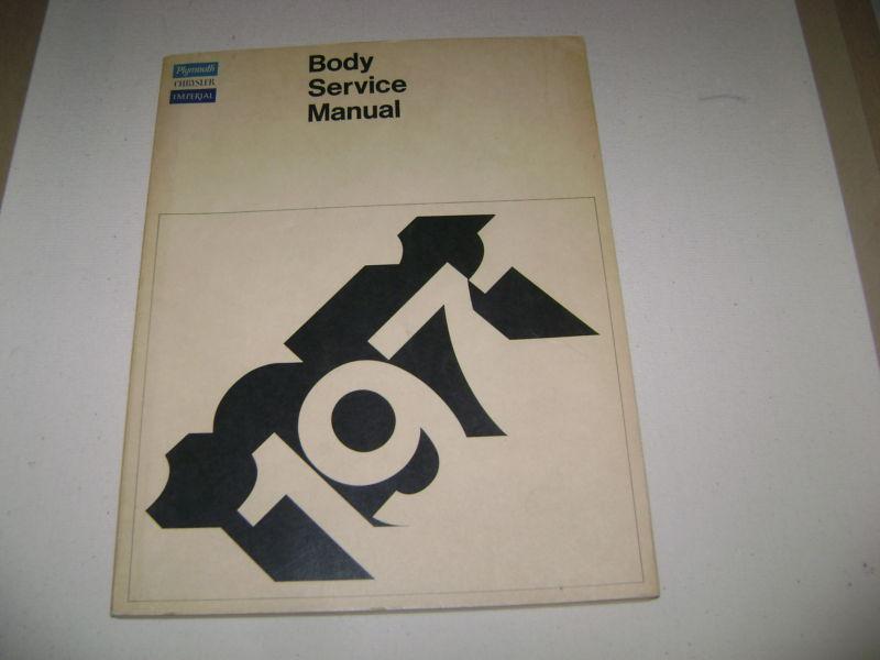 1971 plymouth chrysler imperial body service manual,cuda,sport fury gt,ii,gtx,