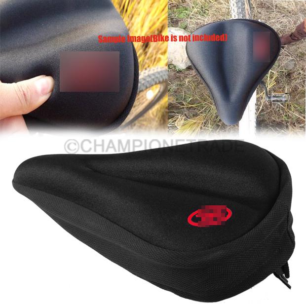 Durable cycling mountain bicycle bike black solf gel saddle seat cover cushion