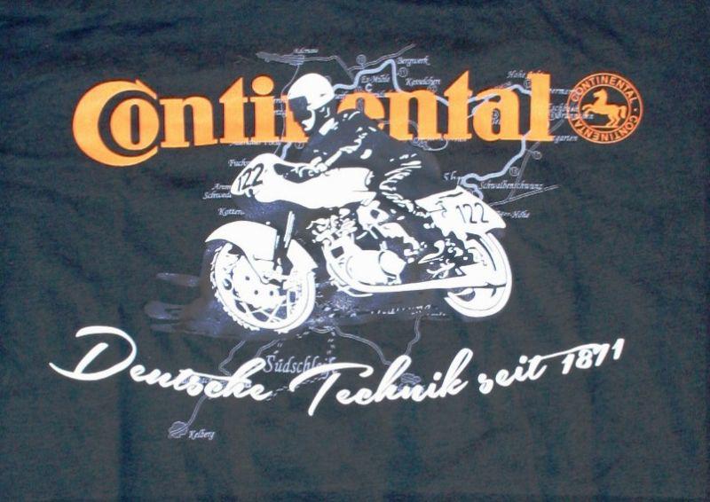 Find CONTINENTAL MOTORCYCLE TIRE T SHIRT VINTAGE STYLE MENS SIZE L