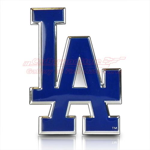Mlb los angeles dodgers aluminum color auto emblem, 3d look, licensed + freegift