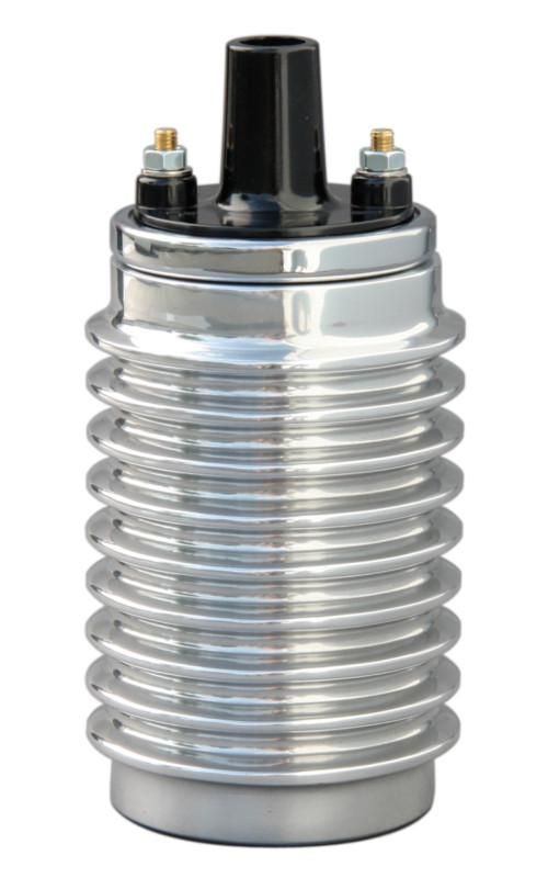 Finned coil cover hot rod rat vtg style retro old school custom ignition mount