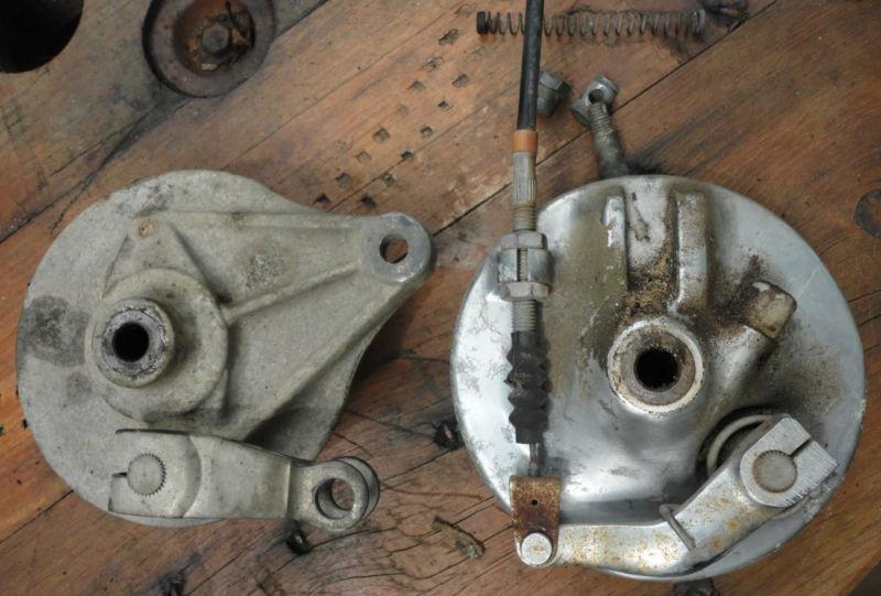 Find XR75 XR 75 Front + Rear Drum Brake Backing Plate Set with Levers + Front Cable in Jackson