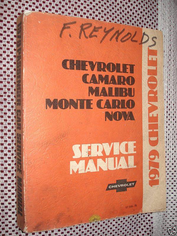 1979 chevy shop manual service book camaro monte & more