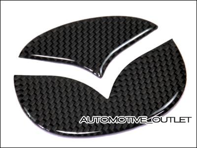 Mazda rx8 rx-8 se3p real carbon fiber hood or trunk emblem insert filler decal