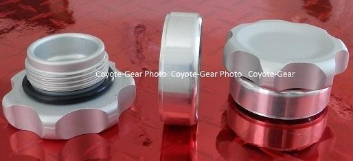 Aluminum billet filler neck with o-ring screw cap weld bung gas fuel tank