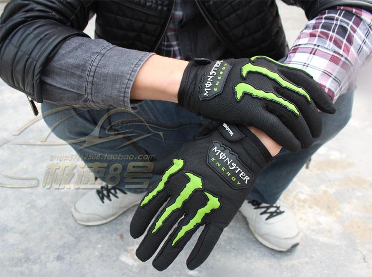 Outdoor sports pro full finger monster hunting cycling bike bicycle gloves atv