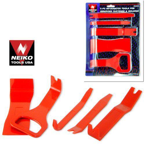 Neiko 5 pc. no-scratch tools for removing trim, fasteners, moldings body trim