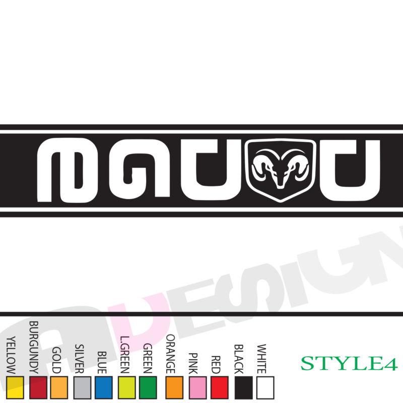 Dodge ram bed side stripe vinyl decal sticker 9"x 48" car truck bumper any color