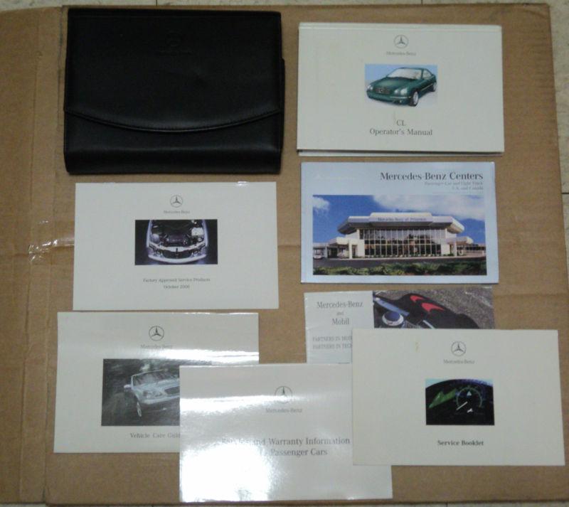 2001 mercedes benz cl500 cl55 amg cl600 cl factory owners manual set with case