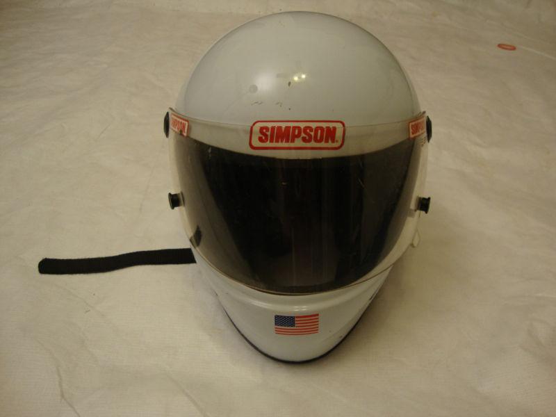 Simpson racing helmet-size 71/8 -vintage classic-with bag 