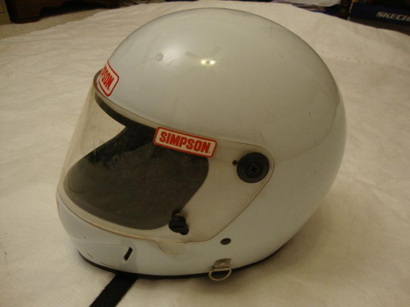 SIMPSON RACING HELMET-size 71/8 -Vintage Classic-with Bag , US $72.00, image 2