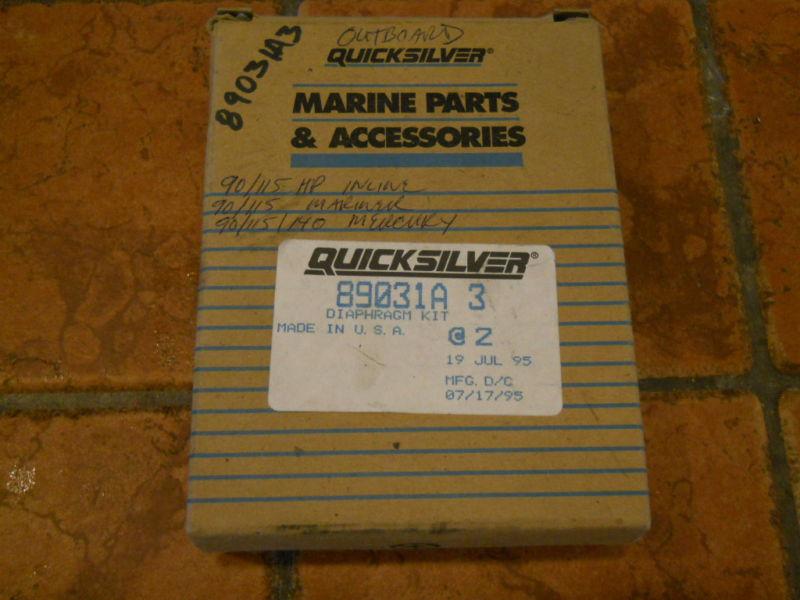 Mercruiser 89031a3 daiphragm kit-outboard--nos-new in pkg!