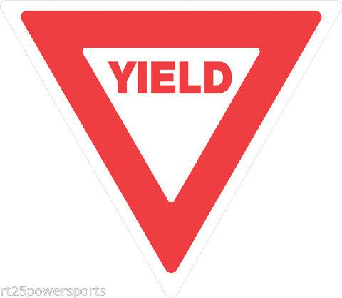 Trail sign 12'' x 12'' reflective .050 plastic yield sign atv snowmobile 