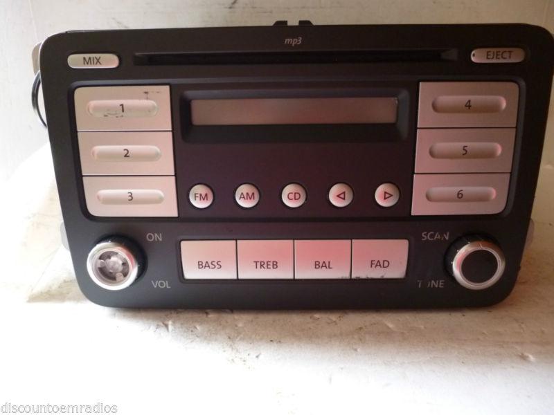 06-10 vw rabbit jetta am fm radio cd mp3 1k0035161d oem *