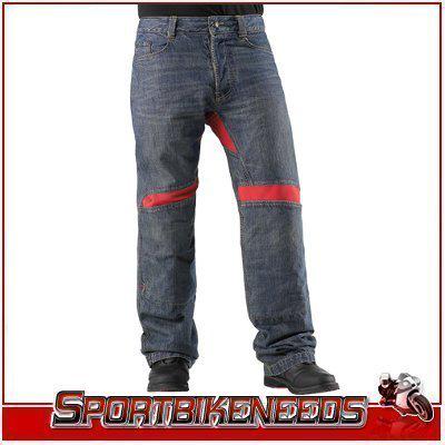 Icon victory riding red knee overpant pants jeans 30