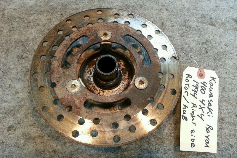 Kawasaki bayou 400 4x4  1994 right front brake rotor/hub