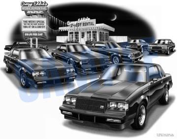 Grand national 84,85,86,87 muscle car print   ** free usa shipping **