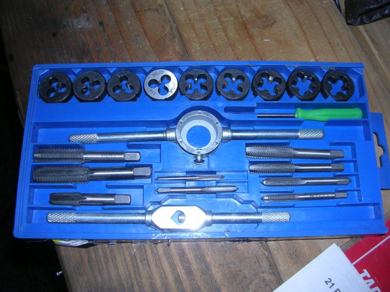 Pittsburgh 60 pc. tap and die set carbon steel- sae and metric