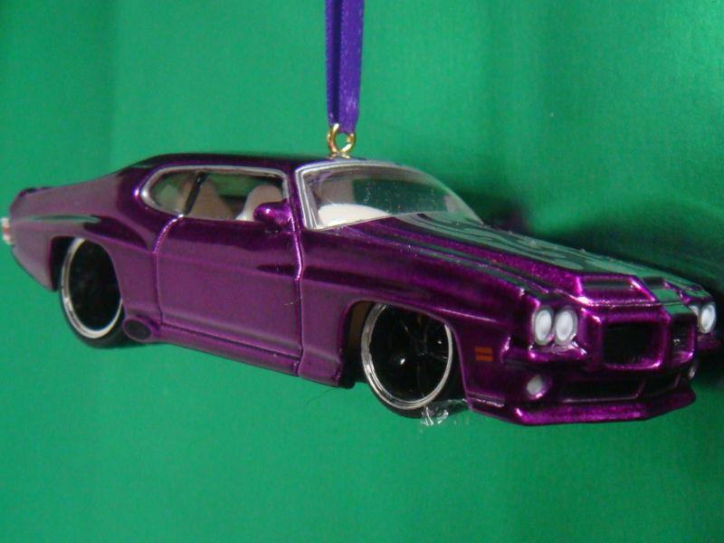 1971 '71 pontiac gto purple christmas tree ornament