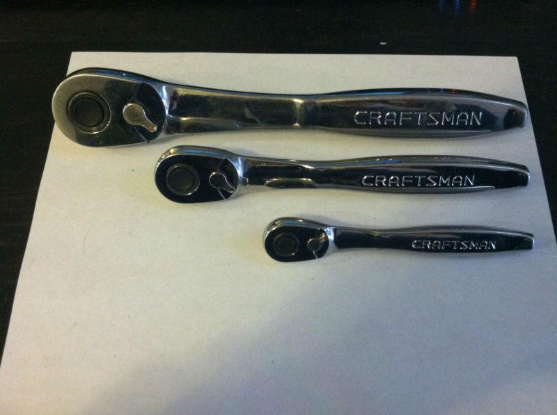 Craftsman usa tools full polish thin profile ratchet set # 44994 44995 44996