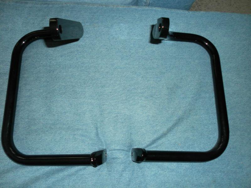 Sell Gloss Black Saddlebag Guard Rail Crash Bars Harley Softail FLST