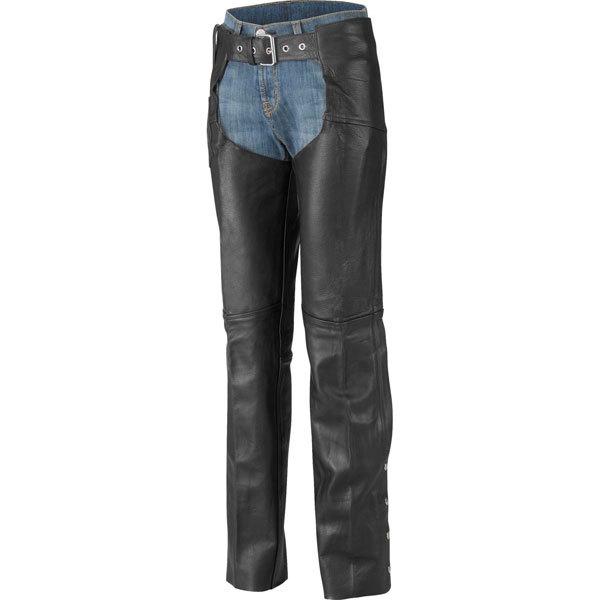 Black 10 river road plains women's leather chaps