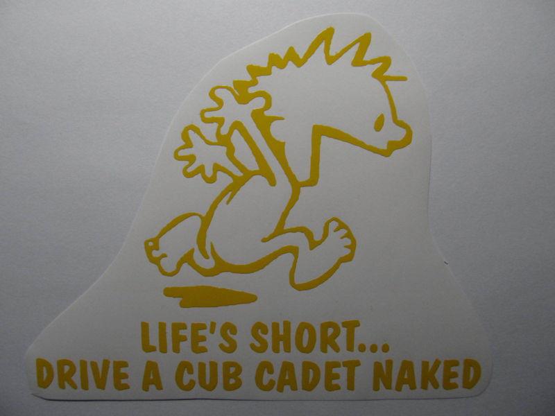 CUB CADET pee decal MOWER parts sticker TRACTOR pull pulling trailer plow NEW 