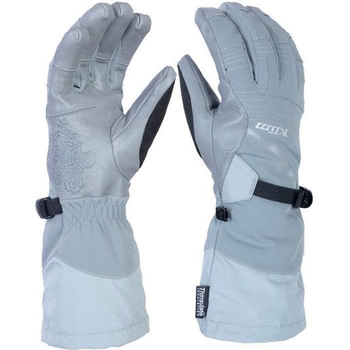 Klim women's allure gloves gore tex gray size medium (4087-001-130-600)