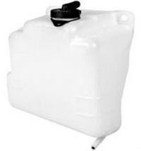 Engine coolant reservoir radiator